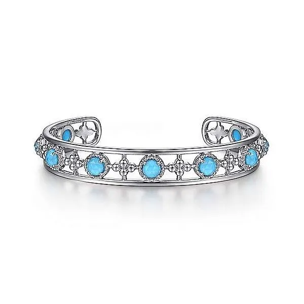 SS Turquoise cuff bracelet