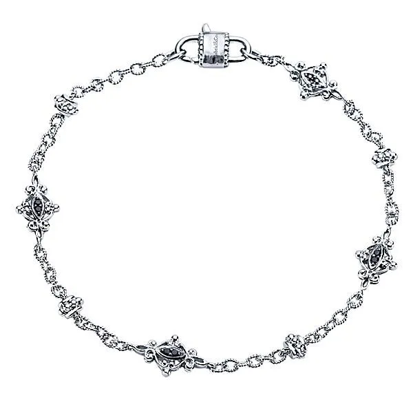 Gabriel Silver Black Spinel Bracelet