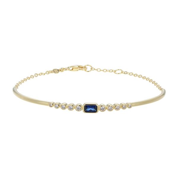 GP/SS LG Sapphire & DIamond bar bracelet Carroll's Jewelers Doylestown, PA
