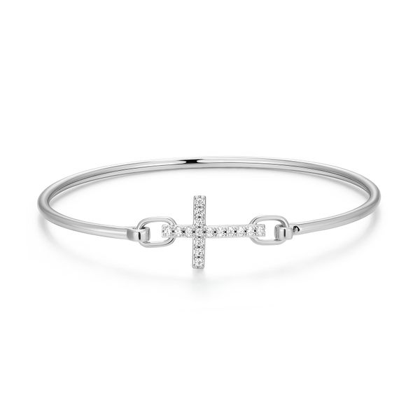 SS Diamond Cross Bracelet Carroll's Jewelers Doylestown, PA