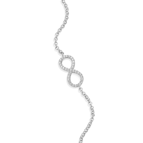 SS Diamond Infinity Bracelet Image 3 Carroll's Jewelers Doylestown, PA