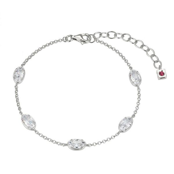 SS Oval CZ station bracelet Carroll's Jewelers Doylestown, PA
