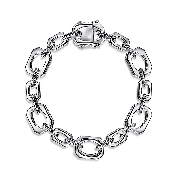 Gabriel Silver Bujukan Octagon Link Bracelet Carroll's Jewelers Doylestown, PA