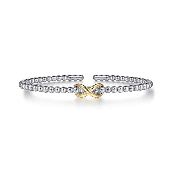 Gabriel 2 Tone Infinity Cuff Bracelet Carroll's Jewelers Doylestown, PA