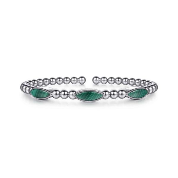 Gabriel SS Malachite Bangle Bracelet Carroll's Jewelers Doylestown, PA