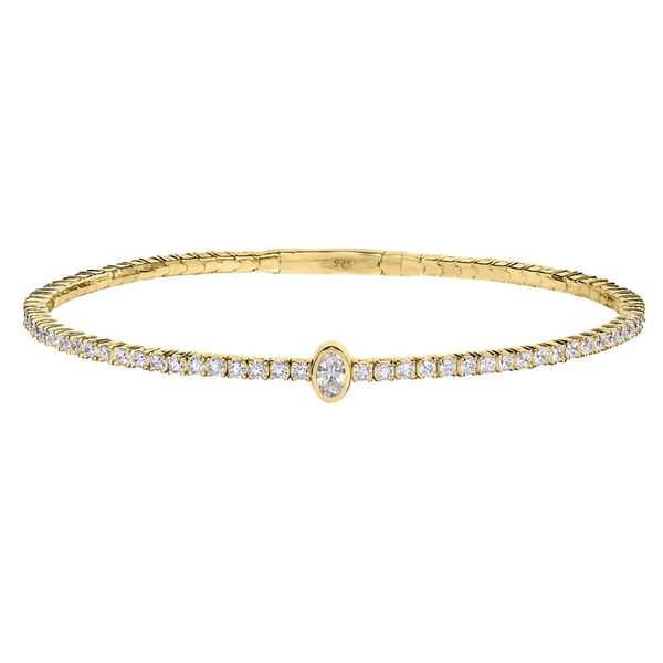 GP/SS Flexible Bangle Bracelet with cubic zirconia Carroll's Jewelers Doylestown, PA