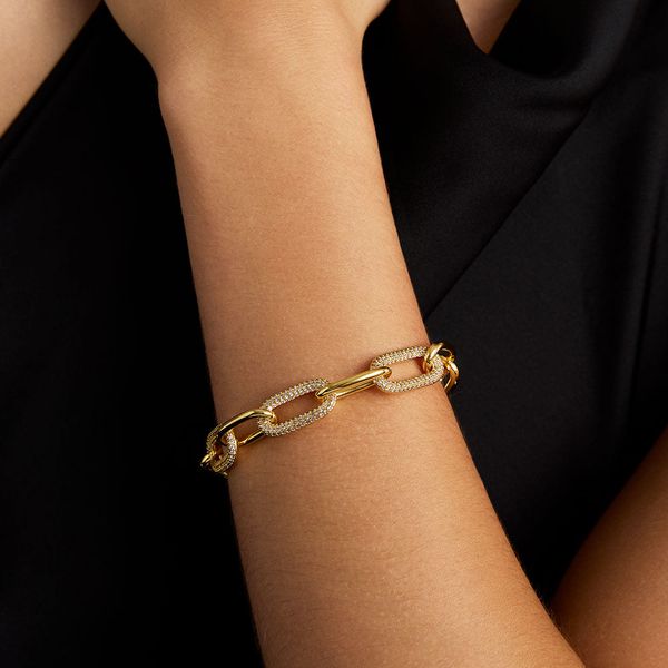 GP Pave CZ LInk Bracelet Image 2 Carroll's Jewelers Doylestown, PA