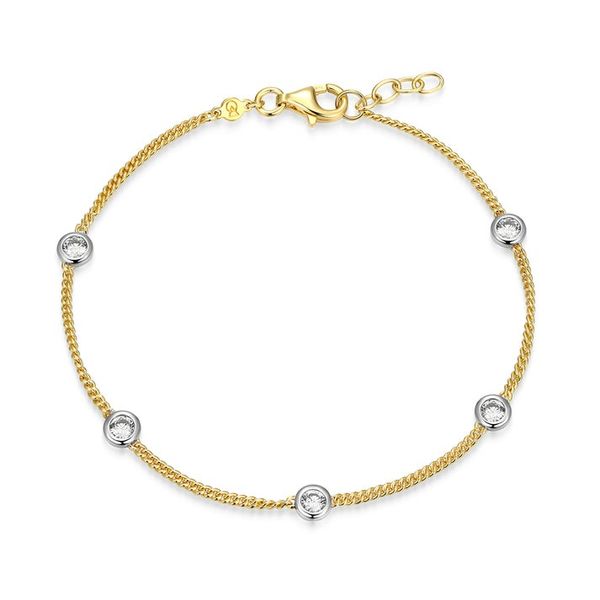 Two Tone LG Diamond Station Bracelet Carroll's Jewelers Doylestown, PA