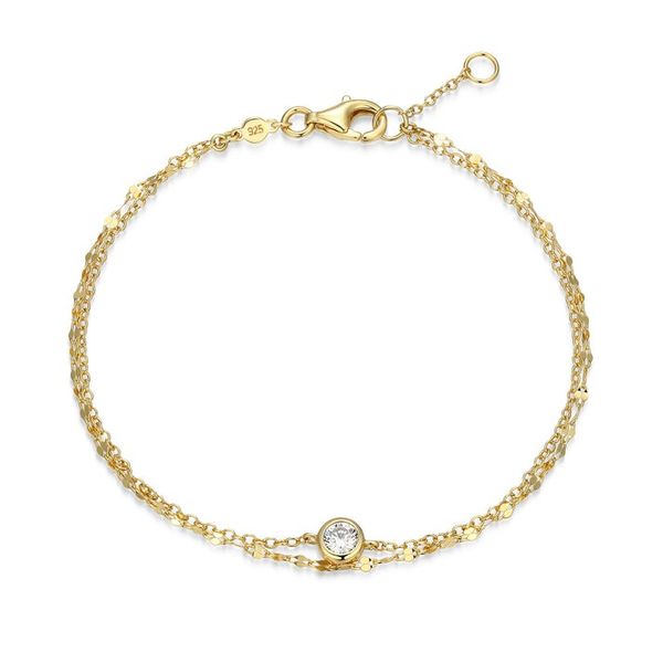 GP/SS Double Chain Bracelet with Diamond Carroll's Jewelers Doylestown, PA
