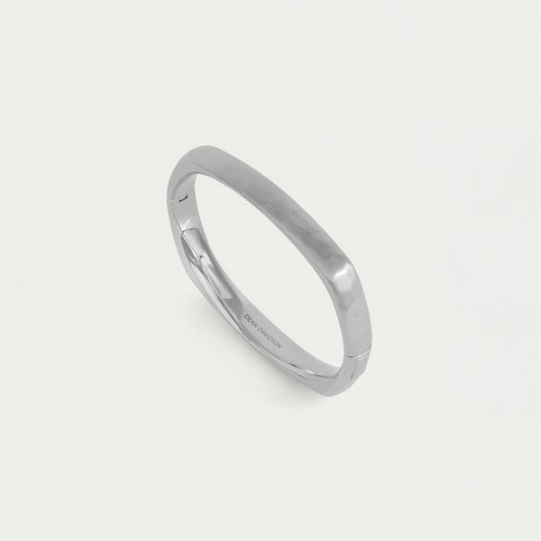 Rhodium Plated Square Bangle Bracelet Carroll's Jewelers Doylestown, PA