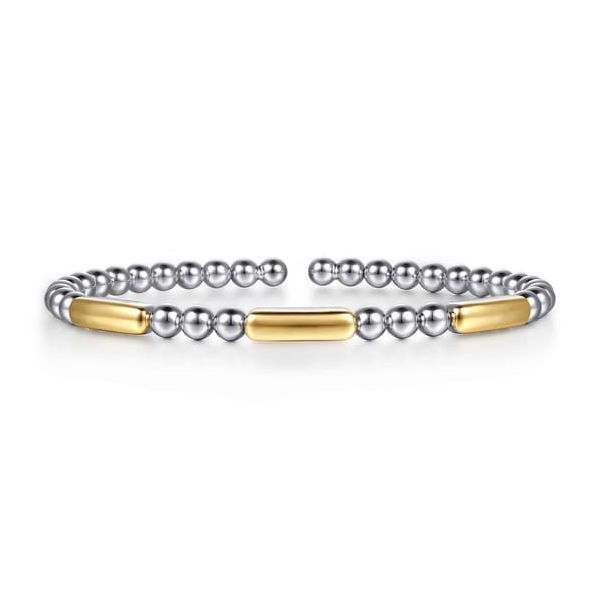 2 Tone Silver and Gold Bangle Bracelet Image 2 Carroll's Jewelers Doylestown, PA