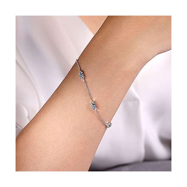 SS Blue topaz bracelet Image 2 Carroll's Jewelers Doylestown, PA