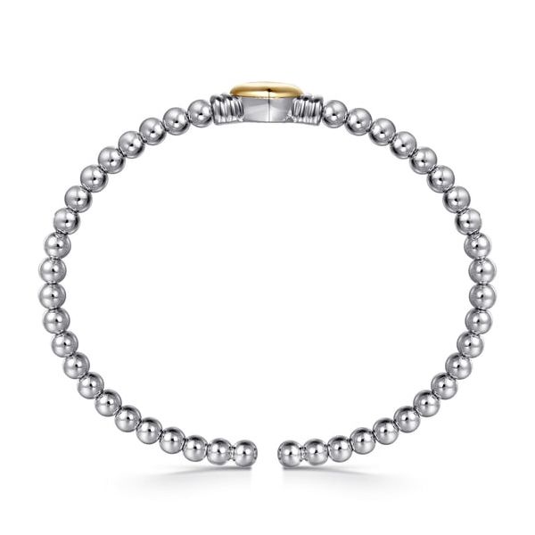 2 Tone Heart Bangle Cuff Bracelet Image 2 Carroll's Jewelers Doylestown, PA