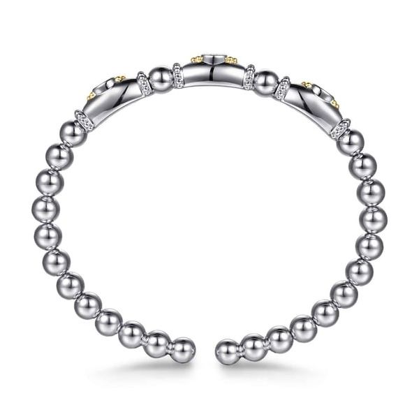2 Tone Silver and Gold Bangle Bracelet Image 2 Carroll's Jewelers Doylestown, PA