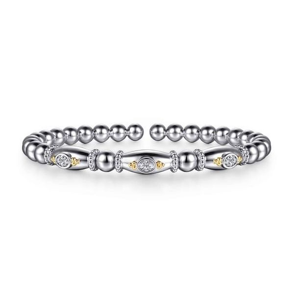 2 Tone Silver and Gold Bangle Bracelet Carroll's Jewelers Doylestown, PA