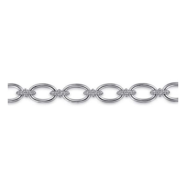 Sterling Silver Clover Beaded Link Bracelet Image 2 Carroll's Jewelers Doylestown, PA