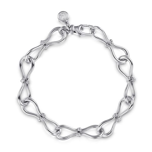 Sterling Silver Stirrup Link Bracelet Carroll's Jewelers Doylestown, PA