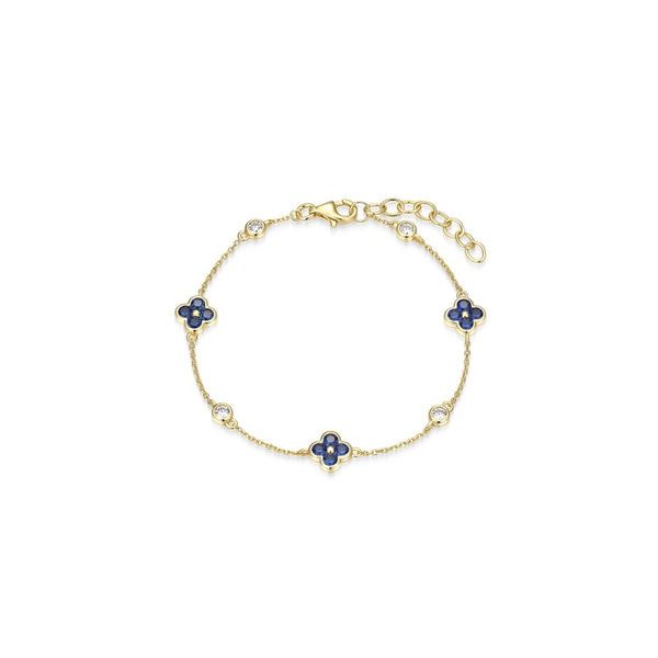 Sapphire Clover Station Bracelet Carroll's Jewelers Doylestown, PA