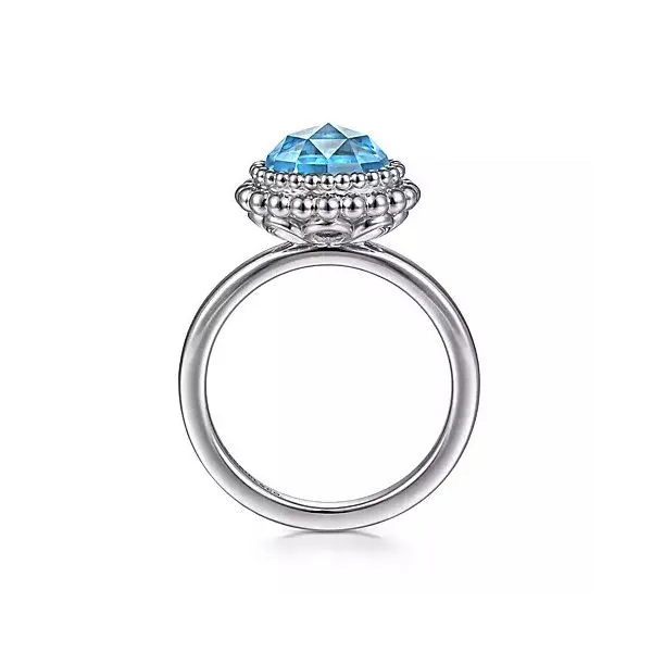 SS Blue Topaz Ring Image 2 Carroll's Jewelers Doylestown, PA