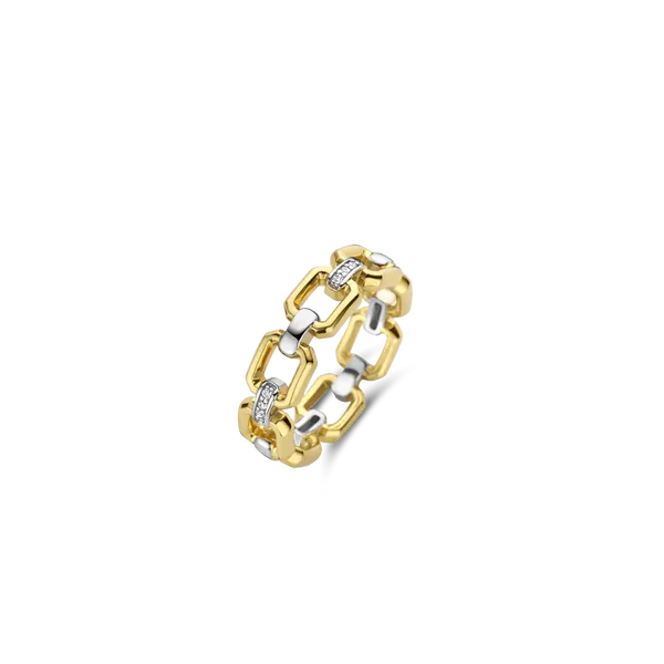 SS Two Tone Link Ring Carroll's Jewelers Doylestown, PA
