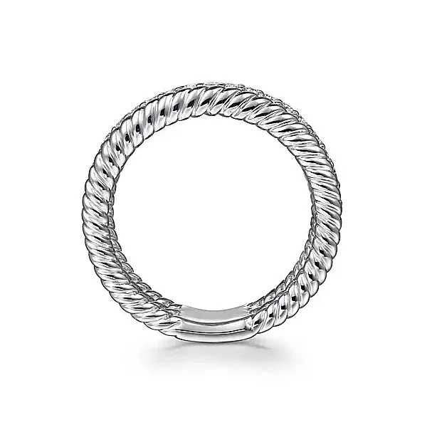 SS White Sapphire 5 Row Band Image 2 Carroll's Jewelers Doylestown, PA