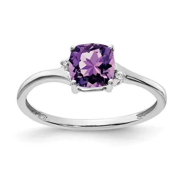 Sterling Silver Amethyst and Diamond Ring Carroll's Jewelers Doylestown, PA