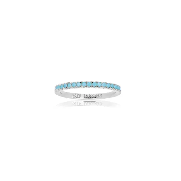 SS turquoise stacking band Carroll's Jewelers Doylestown, PA