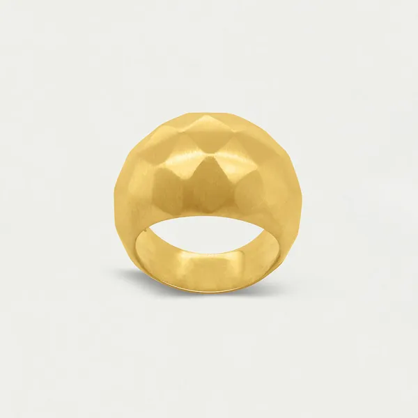 22kt YP Domed ring