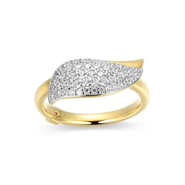 Elle GP/SS CZ Leaf ring