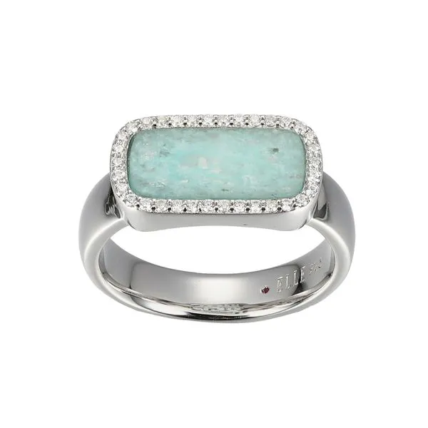 Silver Elle Allure Amazonite Ring