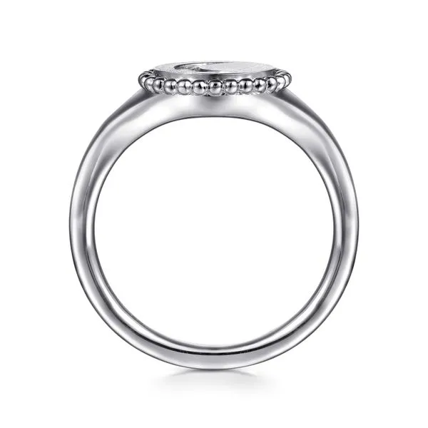 SS Ring with Diamond Crescent Moon Image 2 Carroll's Jewelers Doylestown, PA