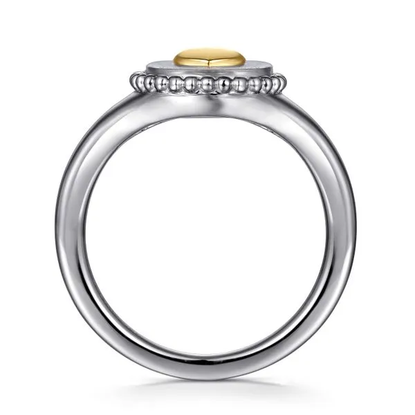 Gabriel 2 tone Bujukan heart signet ring Image 2 Carroll's Jewelers Doylestown, PA