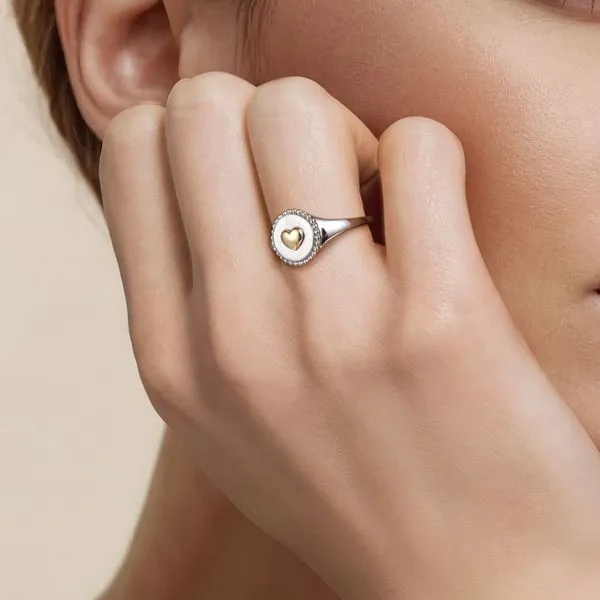 Gabriel 2 tone Bujukan heart signet ring Image 3 Carroll's Jewelers Doylestown, PA