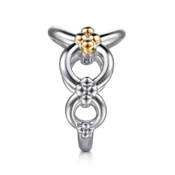 Gabriel 2 tone round link ring Image 2 Carroll's Jewelers Doylestown, PA