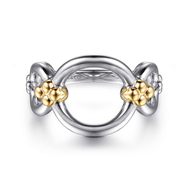 Gabriel 2 tone round link ring Carroll's Jewelers Doylestown, PA