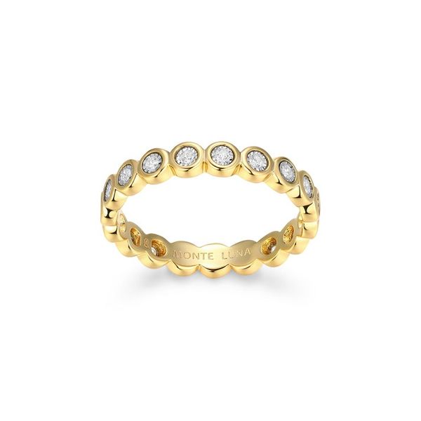 Gold Plated Diamond Bezel Eternity Band Carroll's Jewelers Doylestown, PA