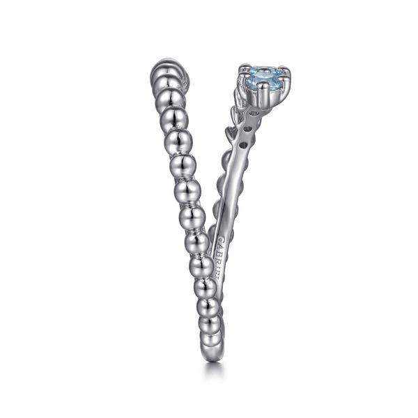 SS Blue Topaz Bypass Ring Image 2 Carroll's Jewelers Doylestown, PA