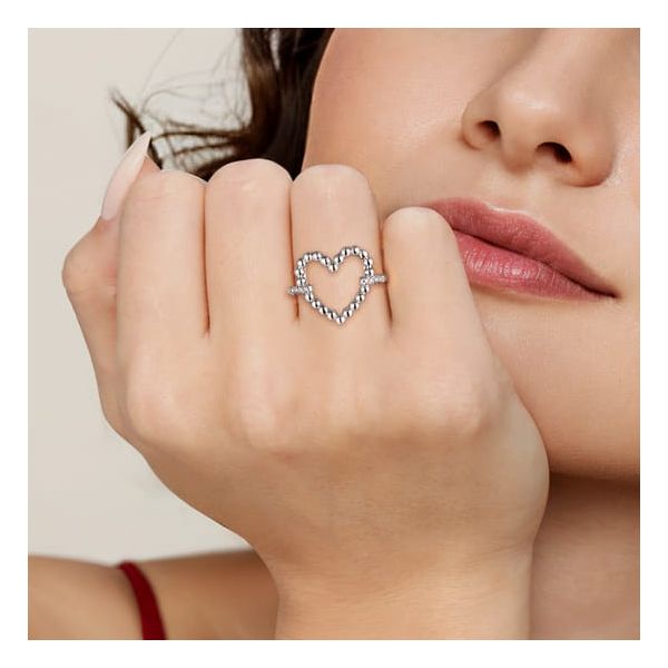 Gabriel Silver Heart Ring Image 2 Carroll's Jewelers Doylestown, PA