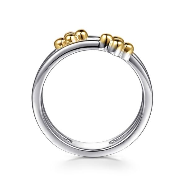 Silver 2 Row Clover Stackable Ring Image 2 Carroll's Jewelers Doylestown, PA