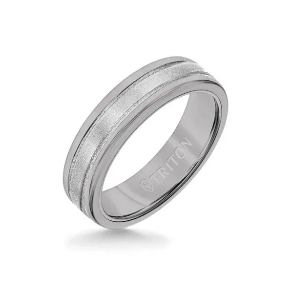 Tungsten and White Gold Band