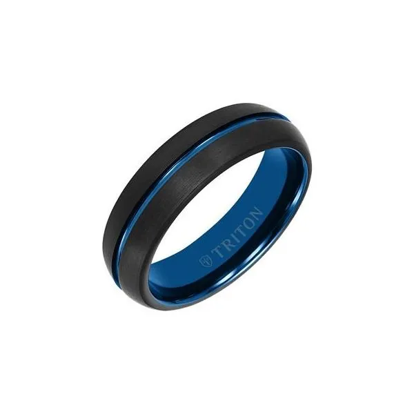 Black and Blue Tungsten Band Carroll's Jewelers Doylestown, PA