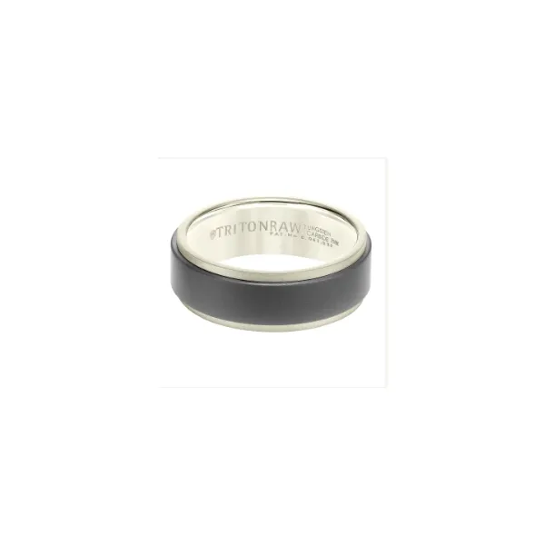 Raw Tungsten and White Gold Band