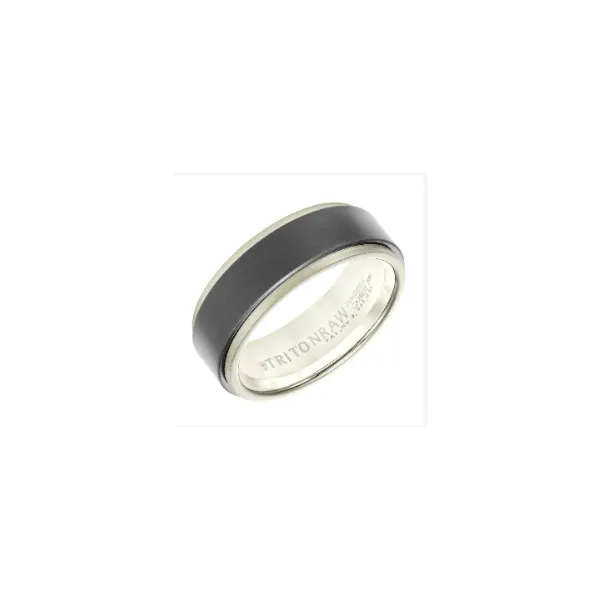 Raw Tungsten and White Gold Band