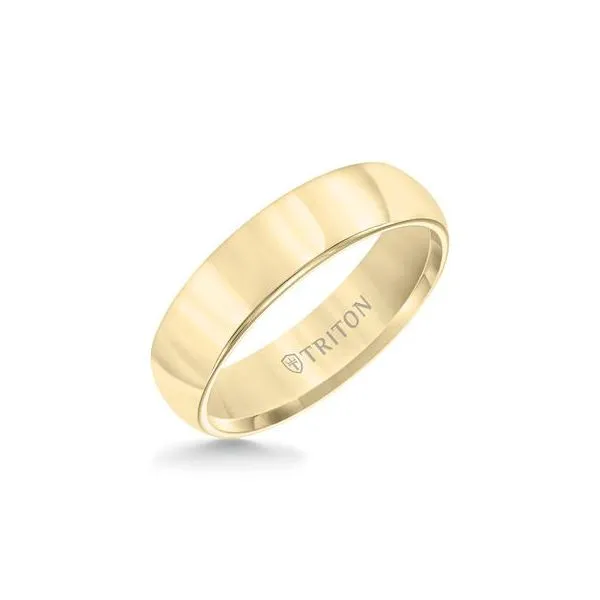 Yellow Tungsten Carbide Classic Domed Band