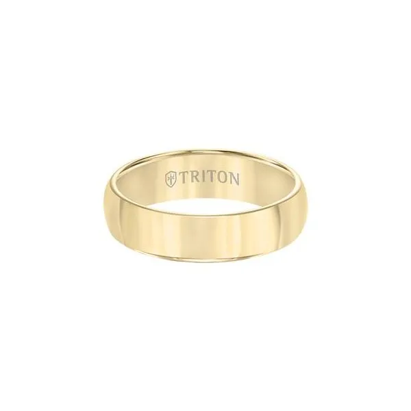 Yellow Tungsten Carbide Classic Domed Band