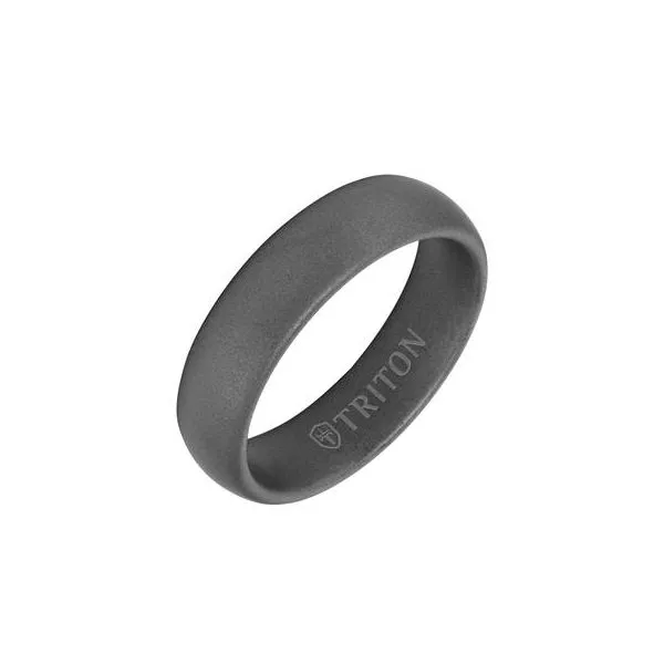 Sandblast Finish Roll Edge Classic Wedding Band