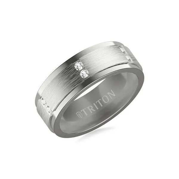 Tantalum and Diamond Wedding Band