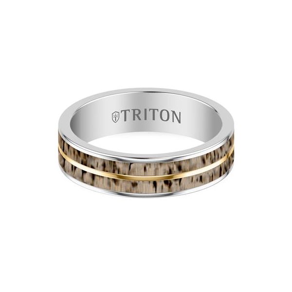 Tungsten Band with Deer Antler Inlay Carroll's Jewelers Doylestown, PA