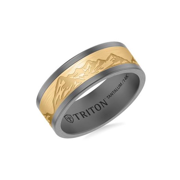 Tantalum and Gold Ring with Naturescape Inlay Image 2 Carroll's Jewelers Doylestown, PA