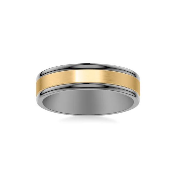 2 Tone Black Rhodium and Yellow Gold Band Carroll's Jewelers Doylestown, PA